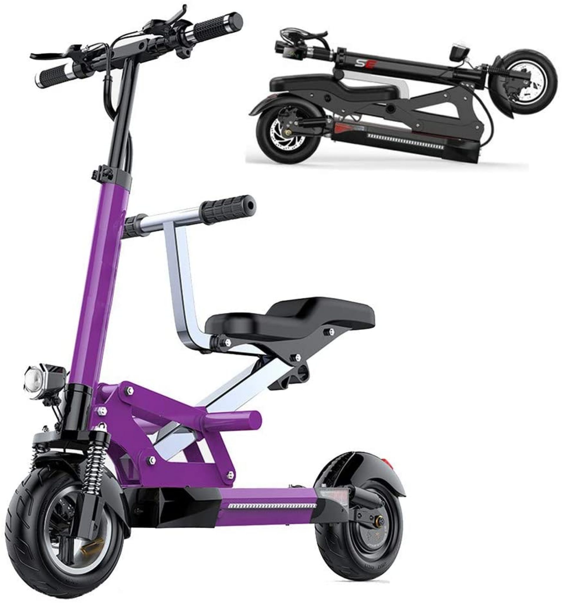 YAUUYA 500W E Scooter Elektroroller Faltbar Mit Kindersitz - Neue ...