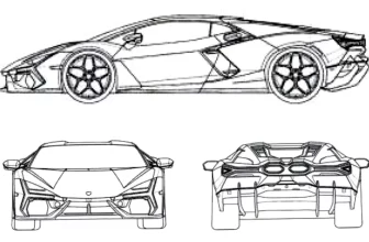 Lamborghini Aventador V12-Nachfolger 2024 in Patentzeichnungen enthüllt