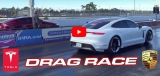 Tesla Model S gegen Porsche Taycan Turbo S- Video